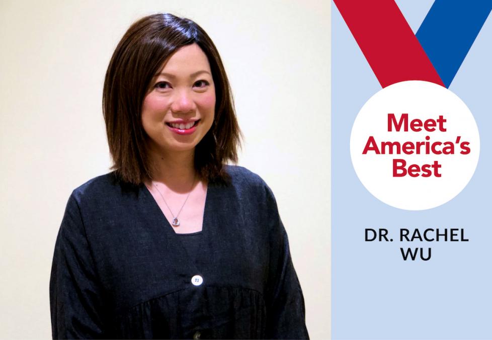 Rachel Wu, O.D., uses a high-tech retinal camera to help take care of her patients eye health.