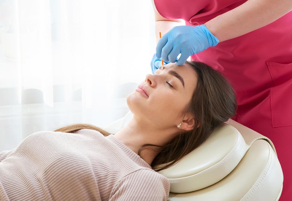 Woman getting beauty treatment